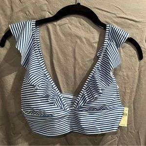 Aerie bikini top blue white stripes